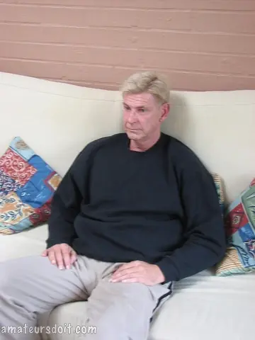 Thick Blonde Guy Jerks His Hard Cock on the Bed