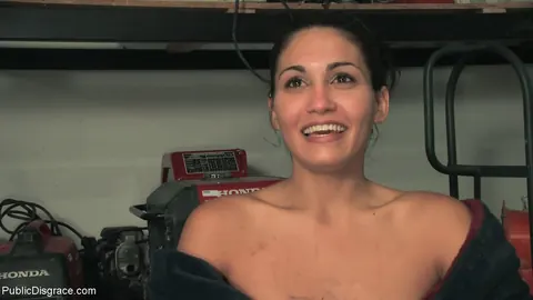 Miss Jade Indica: Latina Brunette Sucks Cock and Licks Pussy in Public Bondage – photo 19 of 21