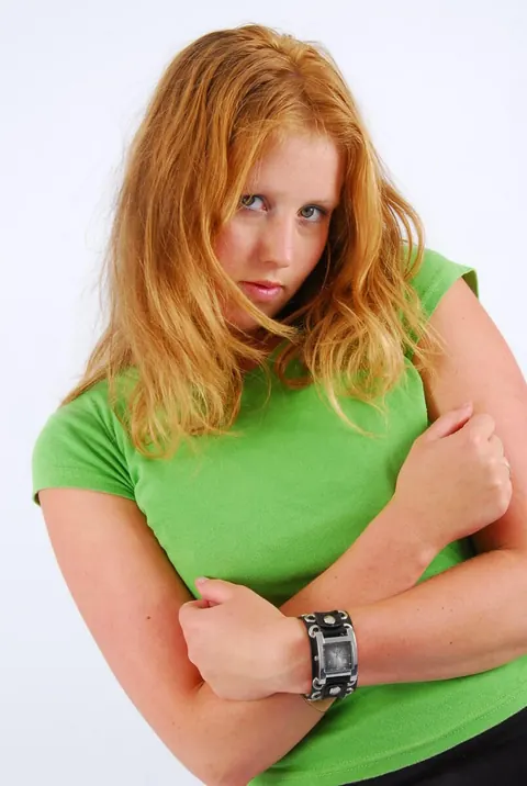 Redhead Poses in a Clothed Session – photo 14 of 16