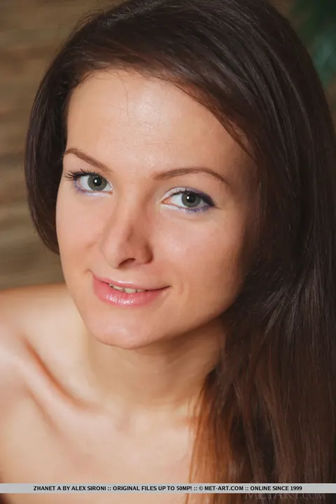 Zhanet A: Brunette Spreads Her Shaved Pussy and Shows Her Asshole – photo 15 of 18