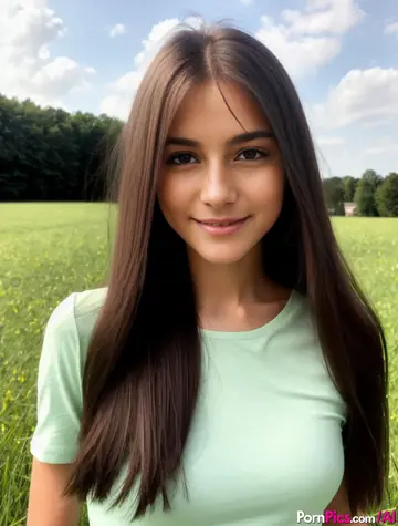 Skinny AI-Generated Woman Spreads Her Pussy Outdoors