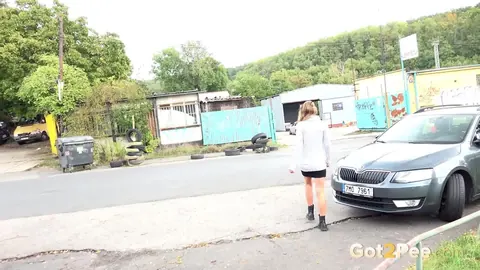Claudia Mac: Czech Blonde Spreads Her Pussy and Pees on a Public Path – photo 15 of 15