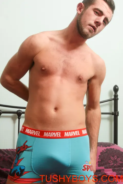 Athletic Man Strips Nude in the Bedroom and Shows His Tight Ass – photo 11 of 21