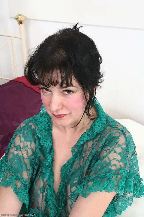 Thick Mature Brunette Undresses and Opens Her Hairy Pussy Wide – photo 1 of 21