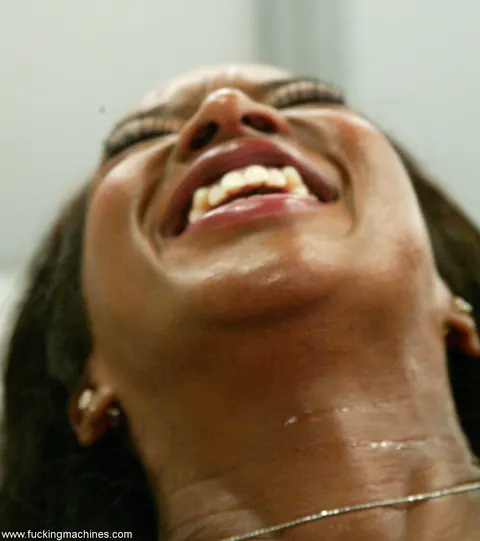 Stacey Cash: Petite Ebony MILF Takes a Dildo Machine in Bondage – photo 20 of 21