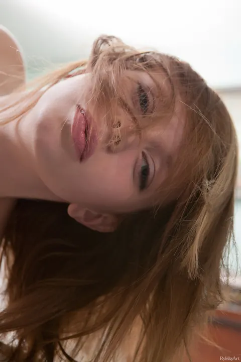Skinny Redhead Spreads Her Pussy on the Bed – photo 12 of 20