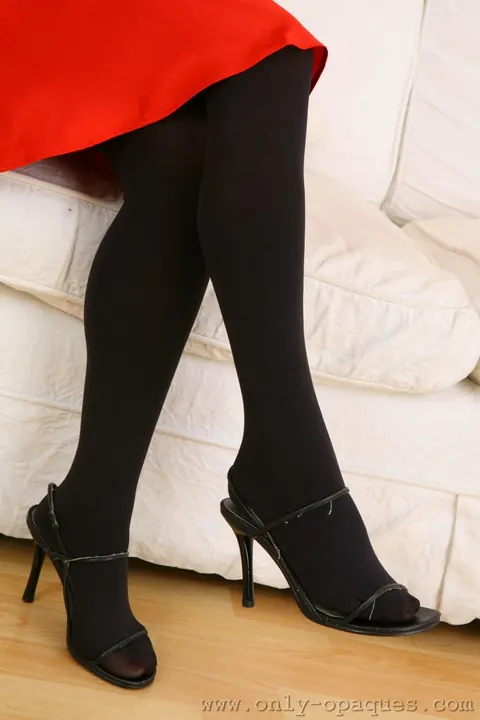 Liana Lace: Petite British Blonde Undresses in Black Stockings on the Sofa – photo 2 of 21