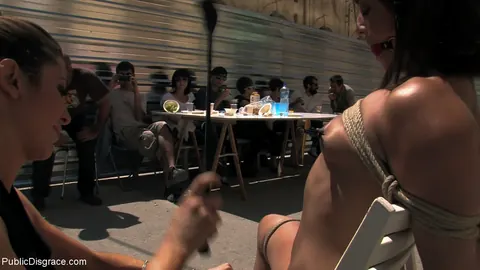SUSANA ABRIL: Busty Tattooed Brunette Masturbates with a Dildo in Bondage Outdoors – photo 3 of 21