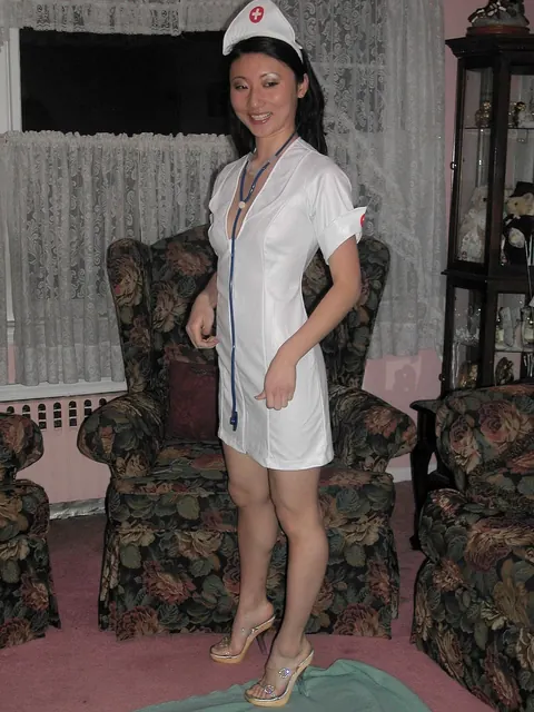 Kiana Li: Petite Asian Nurse in Uniform Takes Anal Doggy Style – photo 1 of 21