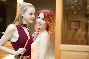 Ivy Reins – Redhead Lesbians Kiss and Eat Pussy on the Sofa