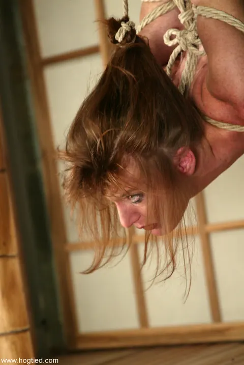 Maria Shadoes: Redhead MILF Bound in Hogtie and Spreads Her Legs – photo 5 of 20