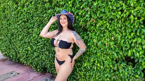 Avalon Mira: Curvy Brunette MILF in a Bikini Takes Double Penetration Outdoors – photo 1 of 15