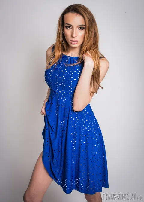 Hairy Trans Woman Poses in a Skirt and Panties – photo 7 of 15