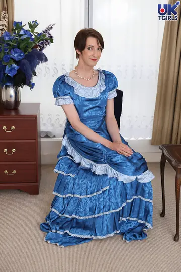 Slim Trans Woman Strips Out of Her Dress and Uses a Dildo