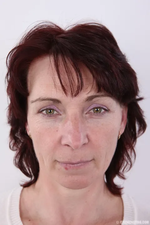 Mature Czech MILF Strips and Spreads Her Hairy Pussy – photo 1 of 15