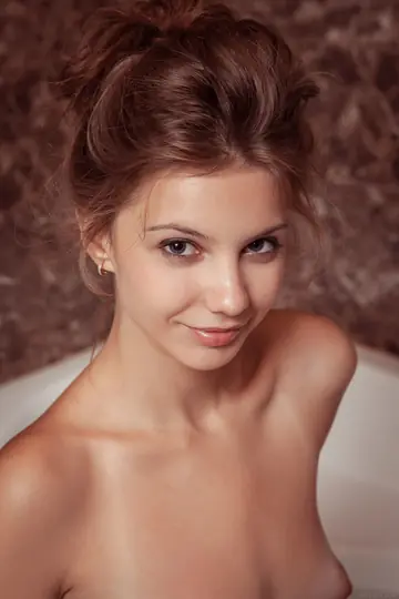 Petite Ukrainian Brunette Bathes Her Tan Lines