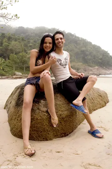 Brazilian Trans Woman Kisses Partner and Has Sex Outdoors in a Bikini