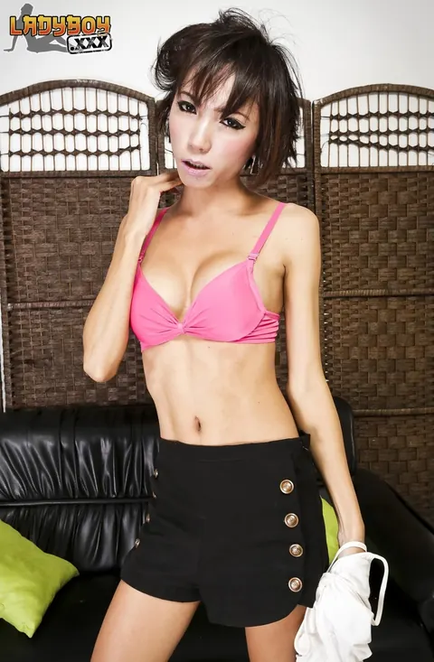 Slim Asian Trans Woman Strips Off Her Panties and Poses Nude – photo 2 of 16