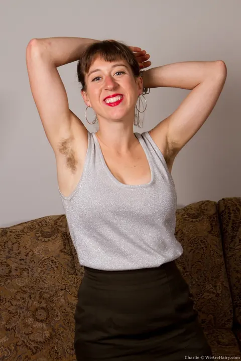 Busty Brunette Strips Nude to Flaunt Her Hairy Crotch – photo 1 of 21
