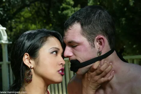 Mika Tan: Petite Latina MILF Dominates Two Men Outdoors in Lingerie – photo 7 of 20