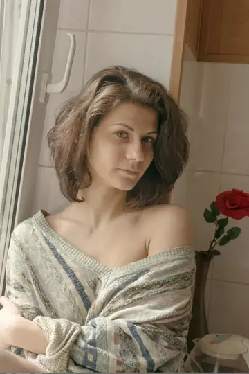 Brunette with Small Tits Spreads Her Legs in Socks