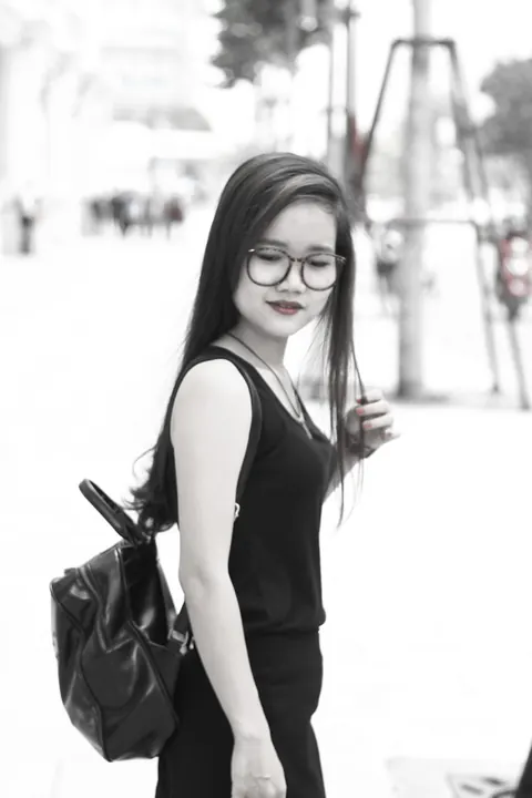 Petite Asian Brunette Flashes Her Body in a Dress Outdoors – photo 3 of 20