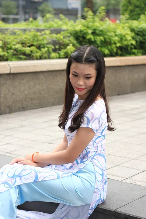 Petite Asian Brunette Flashes Her Body in a Dress Outdoors – photo 14 of 20