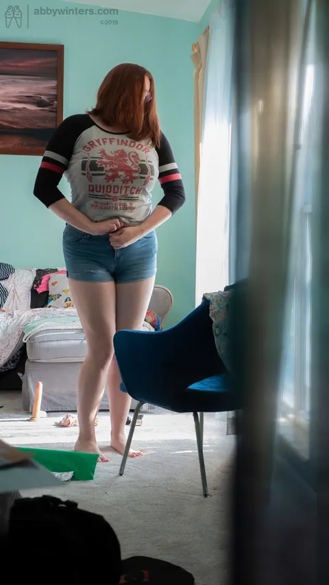 BBW Australian Redhead Strips Out of Her Shorts – photo 19 of 20
