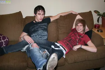 Hairy Guy Strokes His Hard Cock to a Gay Cumshot