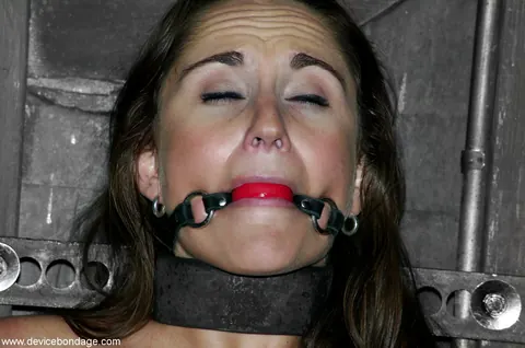 Natalia Love: Tattooed Brunette Bound and Fucked with a Dildo by a Man – photo 14 of 21