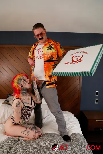 Tattooed Redhead Rides Him Cowgirl Style for Anal in the Bedroom