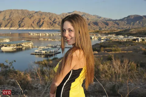 Autumn Winters: Skinny Redhead Unzips Her Shorts and Plays with a Dildo Outdoors – photo 7 of 16