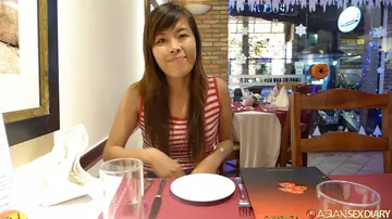 Hairy Asian Babe Sucks Cock, Takes Anal and Gets a Creampie