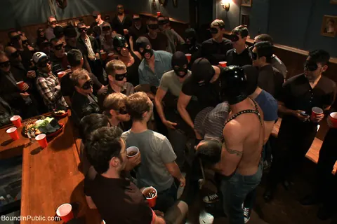 Two Men Suck Cock and Get Bound in Public – photo 6 of 21