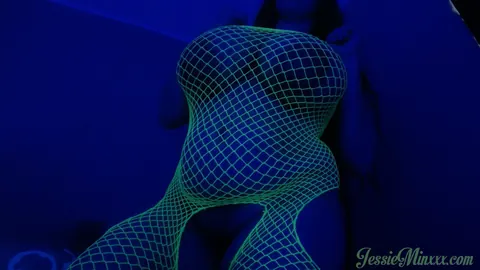Jessie Minx: Thick MILF in Fishnet Bodystocking and Glasses Rides a Dildo – photo 3 of 15
