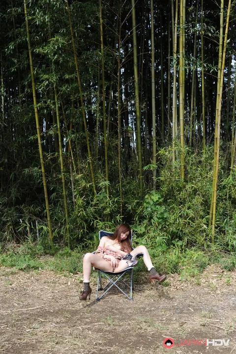 Kaoru Sakaki: Redhead Japanese Woman Gives a Blowjob Outdoors – photo 10 of 20