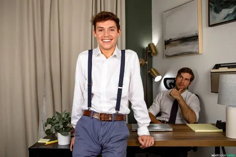 Hairy Boss Sucks and Rims Stud in the Office – photo 2 of 20