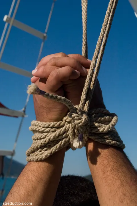 Trans Woman in a Bikini Submits to Bondage Restraints – photo 2 of 21