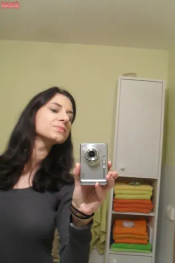 Gabi De Castello – Petite Czech Brunette Shows Her Natural Tits by the Mirror