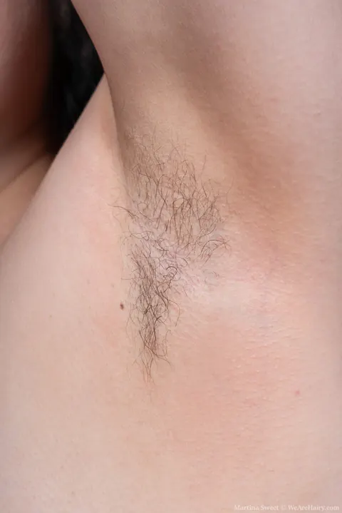 Martina Sweet: Brunette Undresses and Shows Her Hairy Armpits and Bush – photo 20 of 21