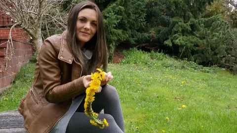 Dominica Fox: Busty European Brunette Masturbates with a Toy Outdoors – photo 4 of 17
