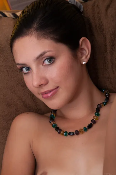 Kantata: Petite Brunette Strips Nude and Spreads Wide – photo 12 of 21