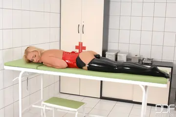 Kathia Nobili – Blonde Czech MILF in Latex Uniform Takes Anal from Her Doctor