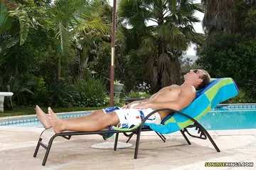 Italia Christie – Busty Brunette Takes Anal and Cum by the Pool