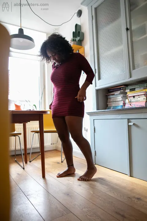Ebony Woman with Big Tits Undresses and Poses – photo 19 of 20