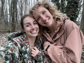 PAWG Lesbians Lick and Finger Each Other in the Forest