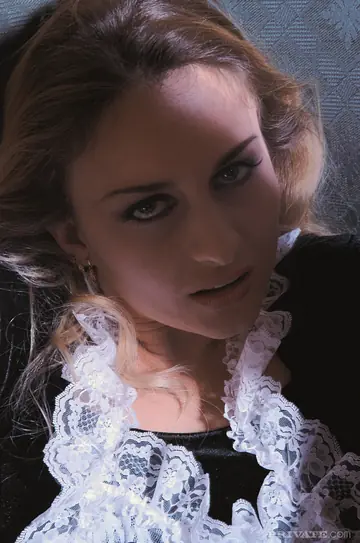 Hairy Blonde Maid in Stockings Takes Anal and Swallows Cum