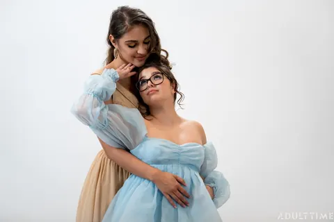Gizelle Blanco: Tall Busty Brunette in Glasses Has Lesbian Anal Sex – photo 1 of 20