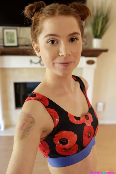 Pepper Hart: Slim Redhead in Pigtails Takes Anal in Yoga Pants – photo 5 of 16