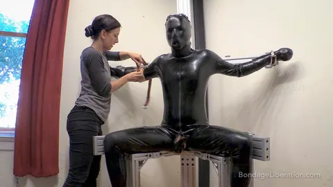 Elise Graves: Brunette with Small Natural Tits Bound in BDSM Restraints – photo 1 of 20